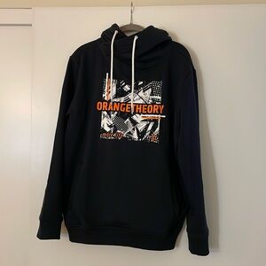 Orangetheory Black Hoodie with Orange and White Accents